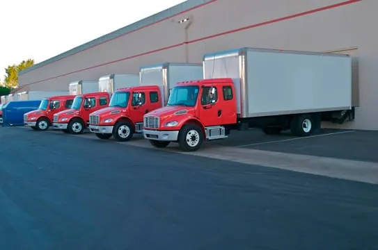 Box truck on the road